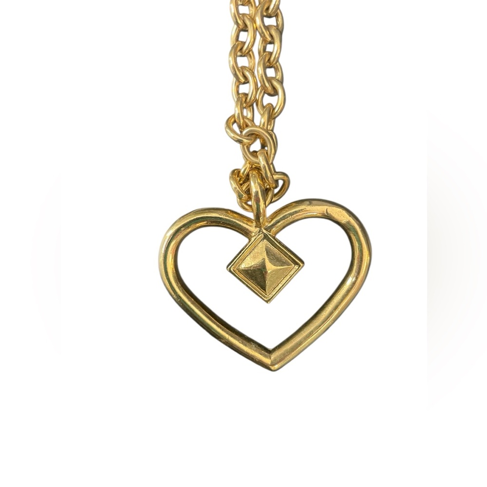 Givenchy gold tone w/rhinestone necklace - Picture 3 of 5
